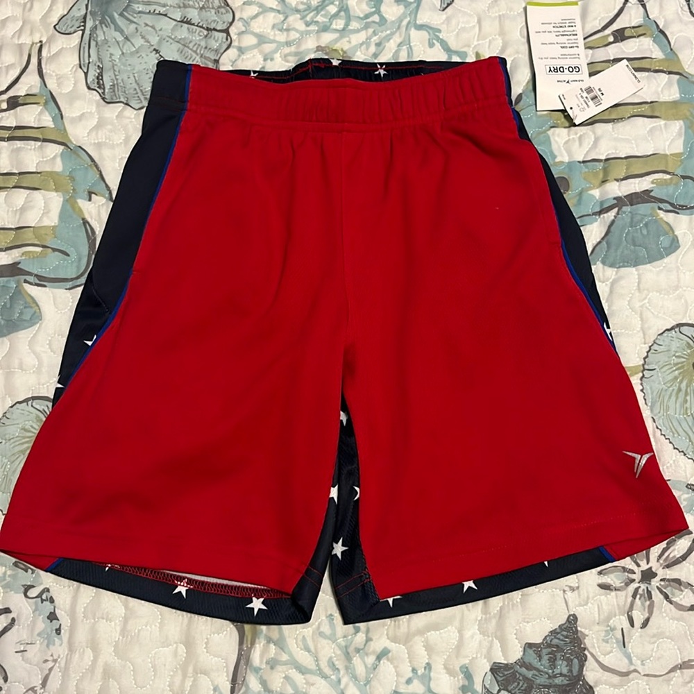 Patriotic Old Navy, active shorts with STARZ and pockets